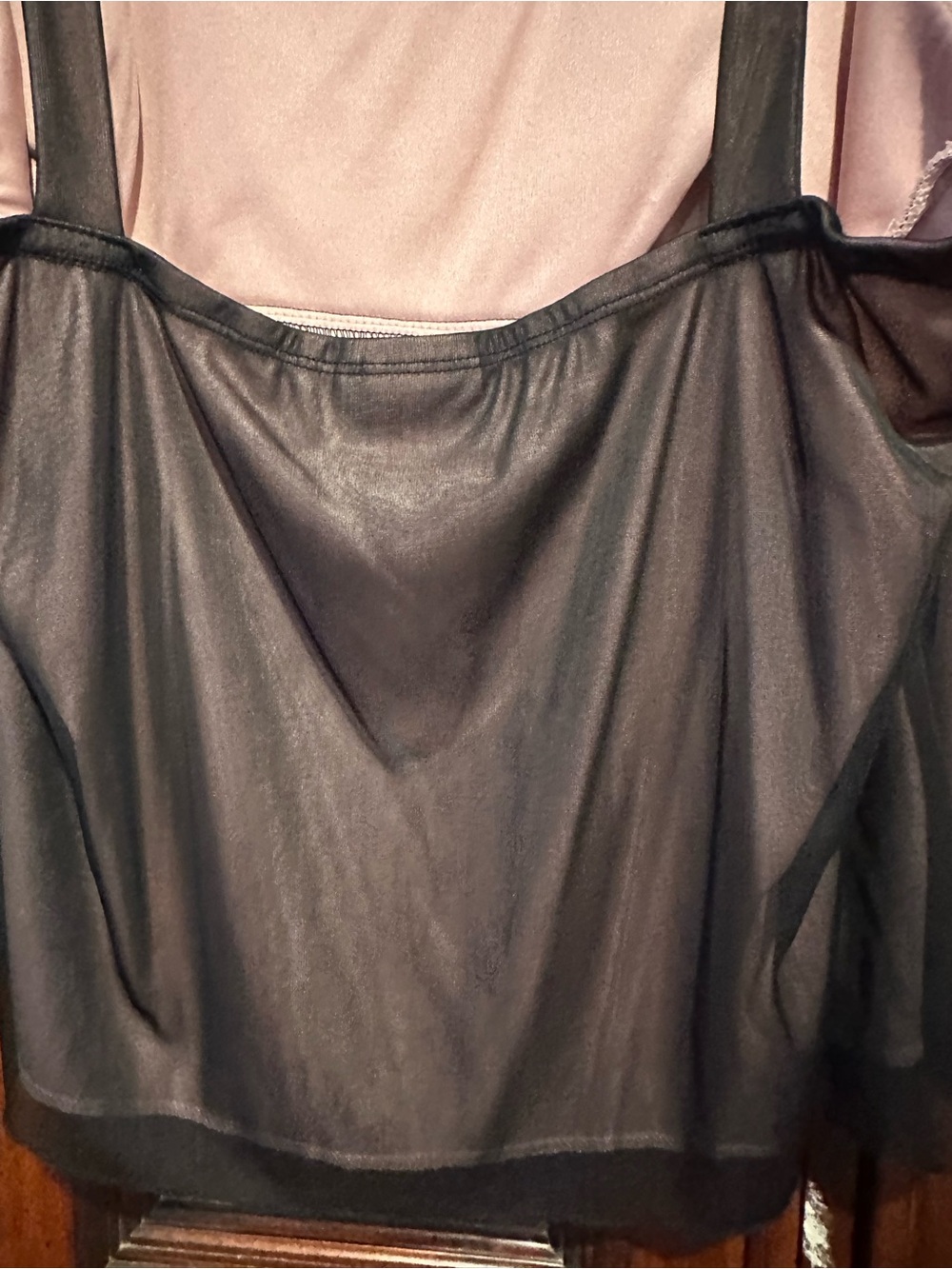 RARE Torrid 3 VINTAGE OG Black Flame label Black Mesh over pink Tank Top GOTH - Picture 8 of 11